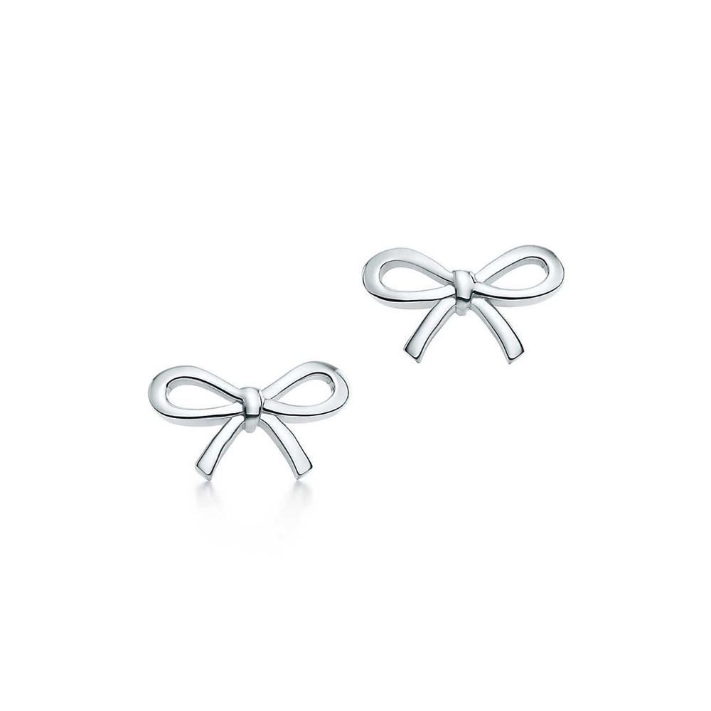 Tiffany Silver Bow Earrings